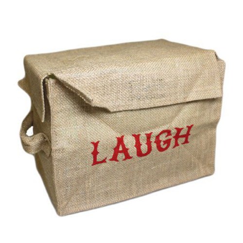 Storage Box with Laugh Written On
